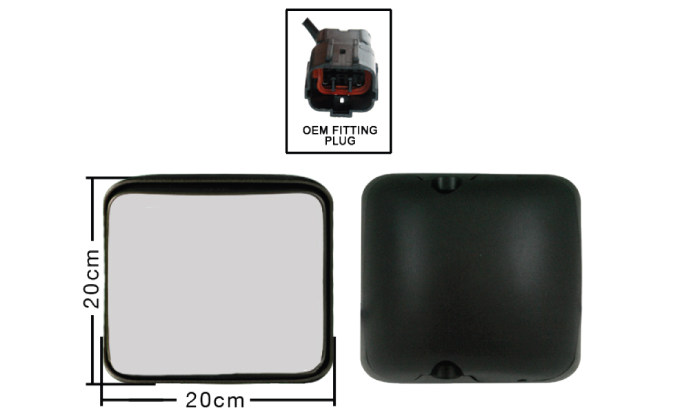 Hino Heated Spotter Mirror Electric - 500 Series 2010 On & 700 Series 2004 On